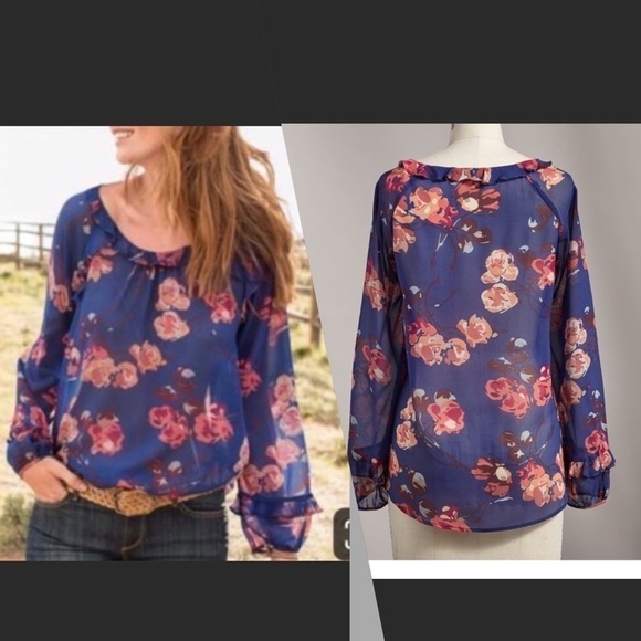 Sundance Silk River Blossoms Top. D/A133/M - Picture 1 of 6